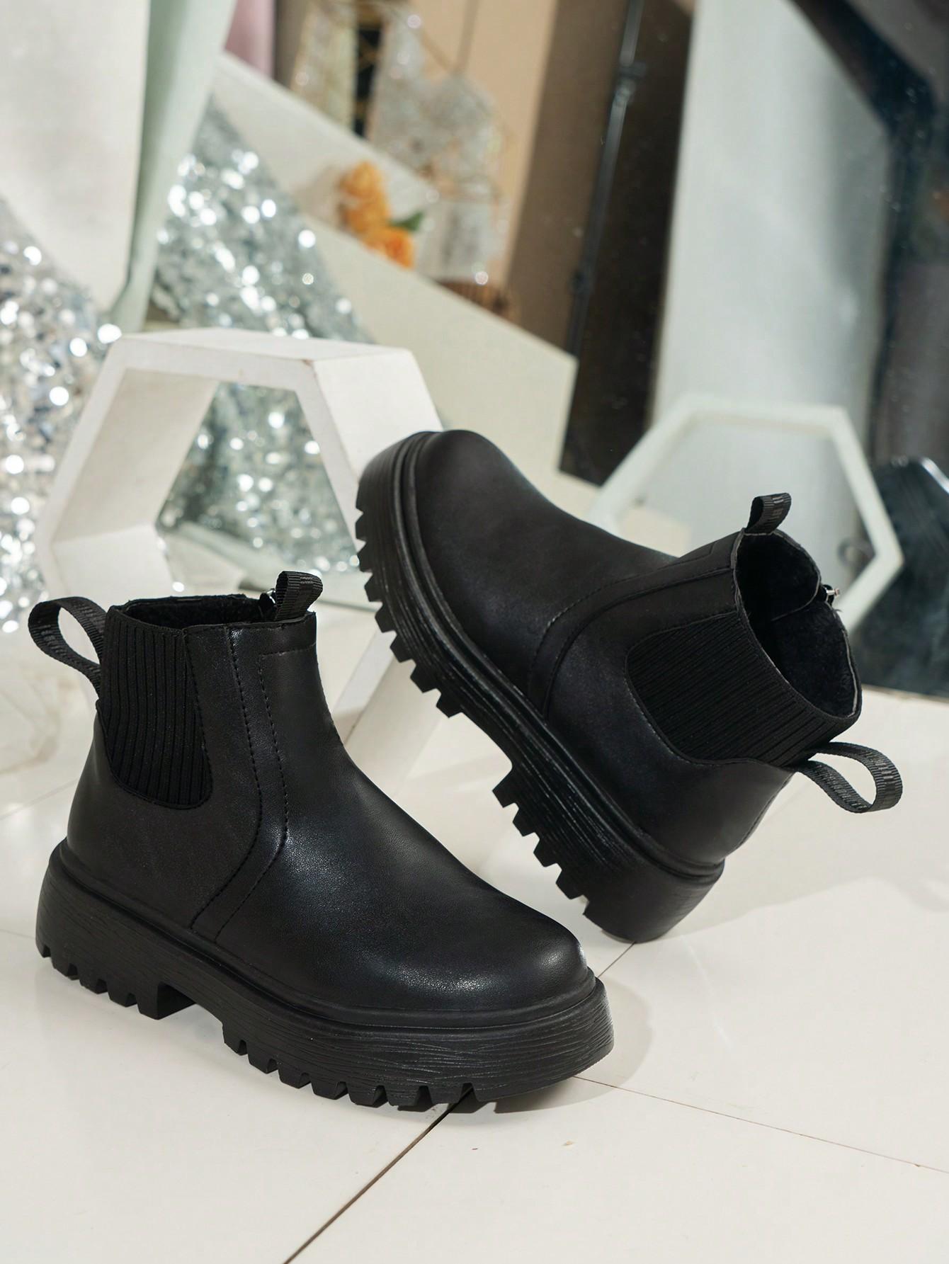 SHEIN CZARNE BOTKI ZAMEK W01__39