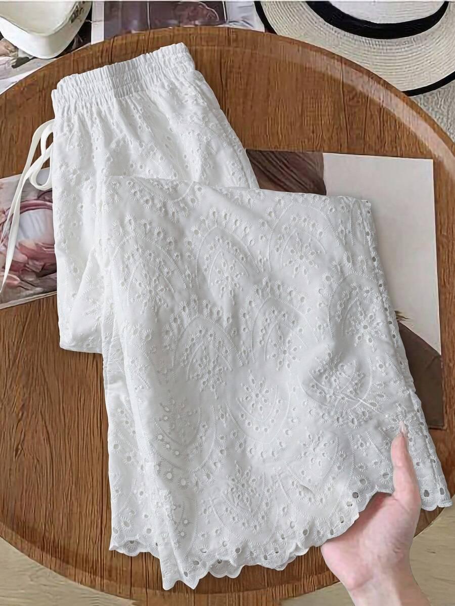 SHEIN BIAŁE SPODNIE WZÓR S09__XXL