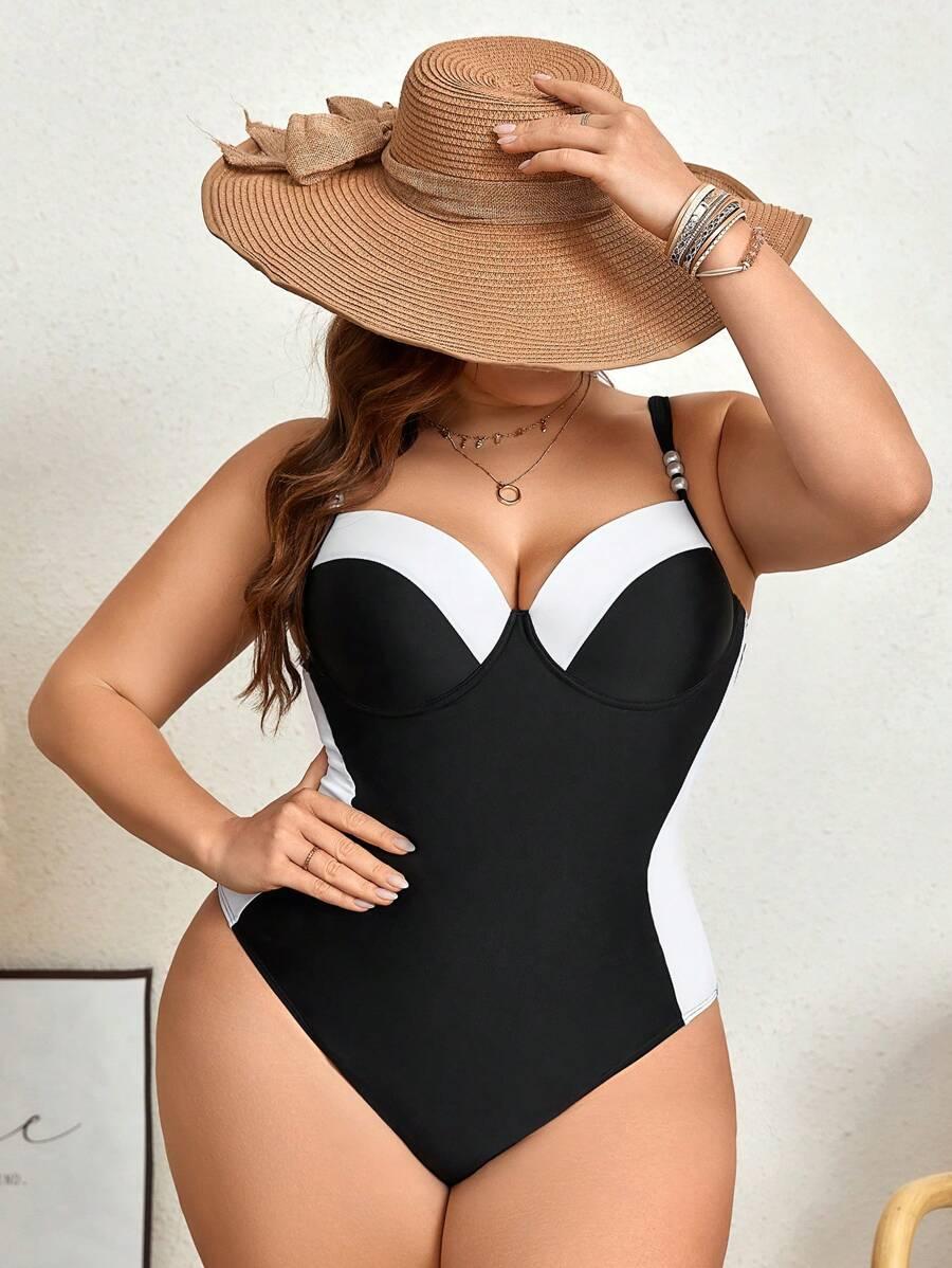 SHEIN JEDNOCZĘŚCIOWY STRÓJ KĄPIELOWY S09__XXL