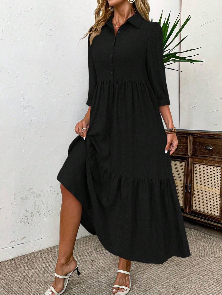SHEIN KOSZULOWA MAXI SUKIENKA S06__S
