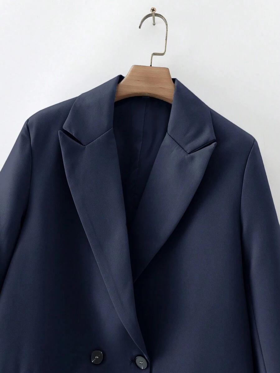 SHEIN GRANATOWA MARYNARKA GUZIKI S06__S