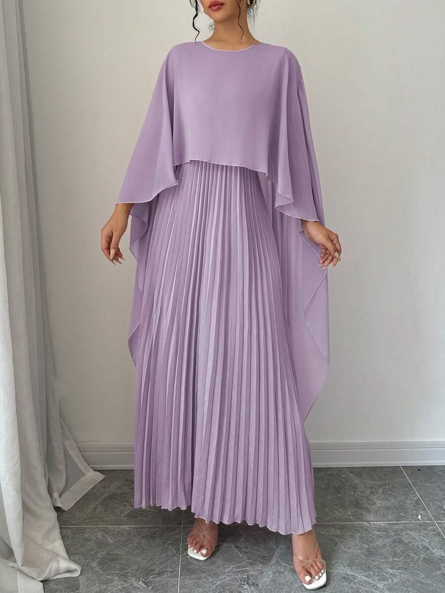SHEIN FIOLETOWA MAXI SUKIENKA S06__L