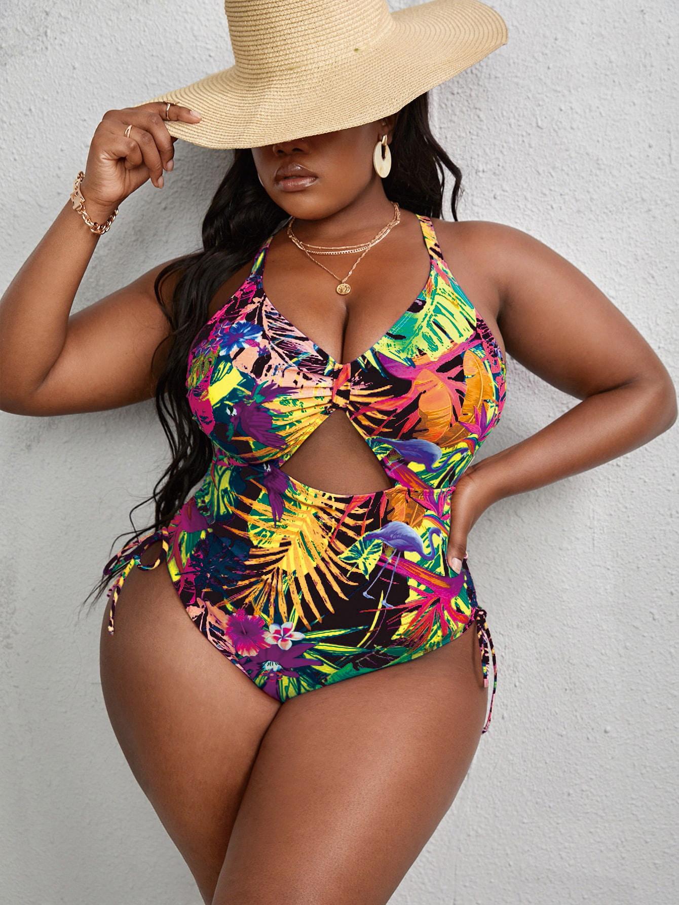 SHEIN STRÓJ KĄPIELOWY JEDNOCZĘŚCIOWY PRINT S09__52
