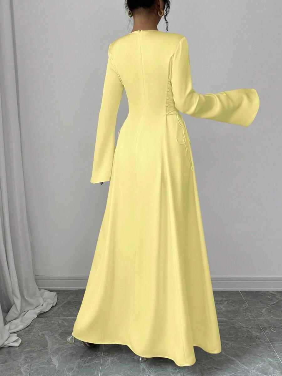 SHEIN ŻÓŁTA MAXI SUKIENKA S06__M