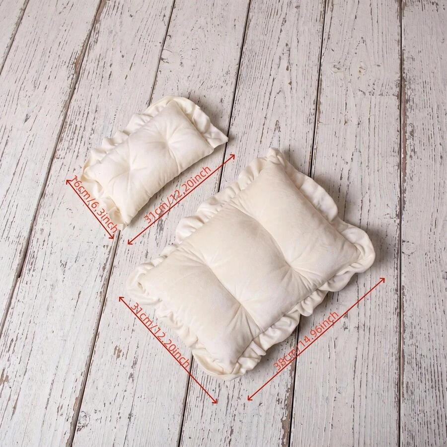 SHEIN BIAŁA PODUSZKA FALBANA S07__38X31CM