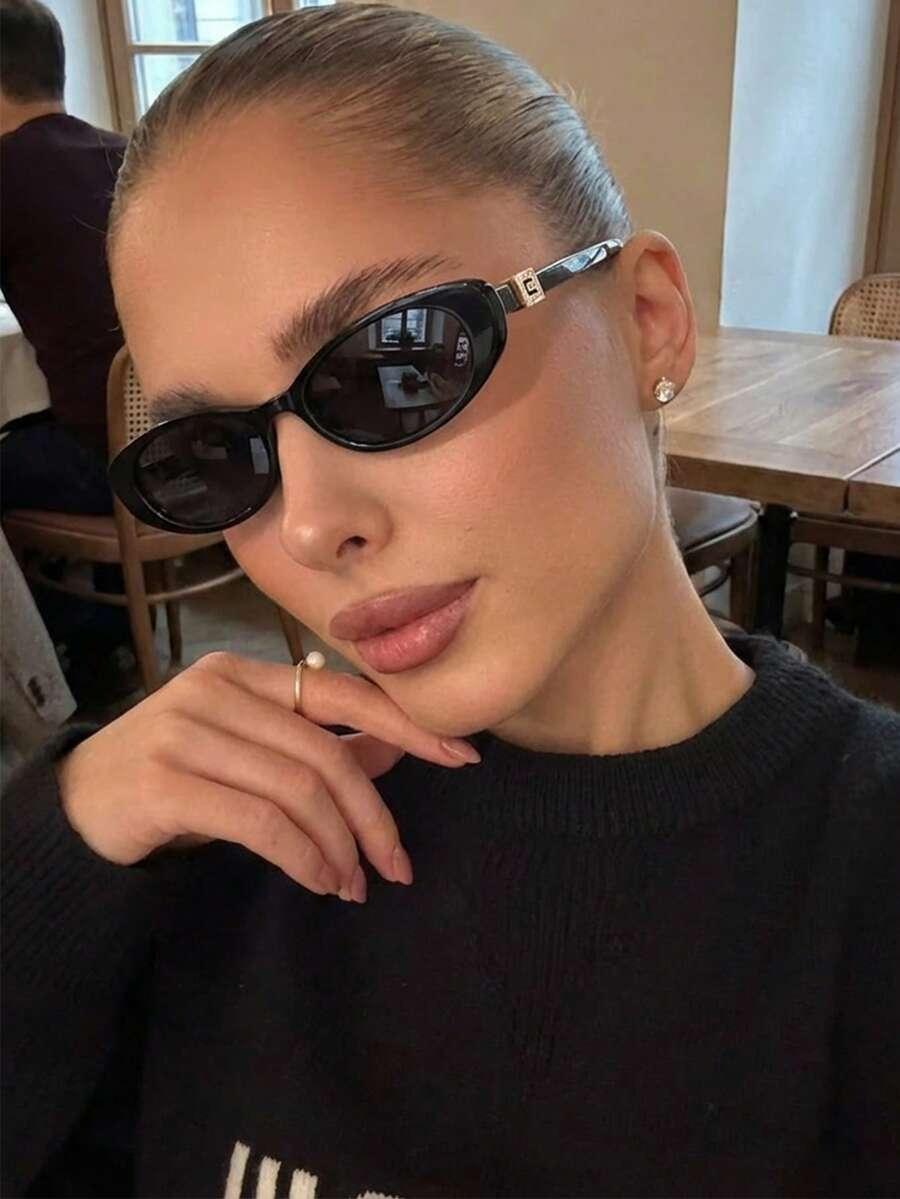 SHEIN BRĄZOWE OKULARY PRZECIWSŁONECZNE S07