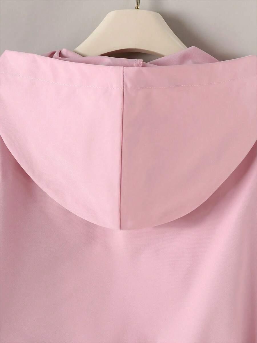 SHEIN RÓŻOWA KURTKA KAPTUR S06__128-134
