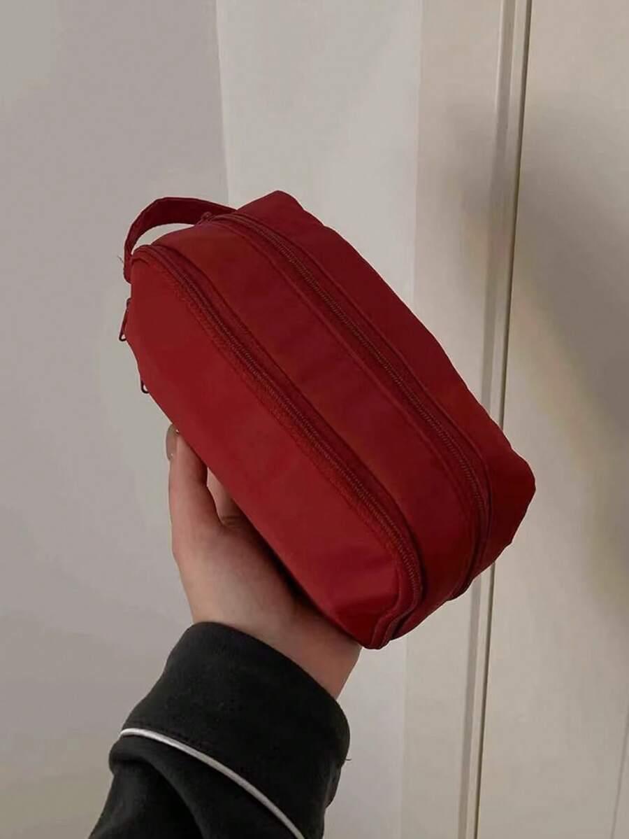 SHEIN CZERWONA KOSMETYCZKA PODRÓŻNA S07