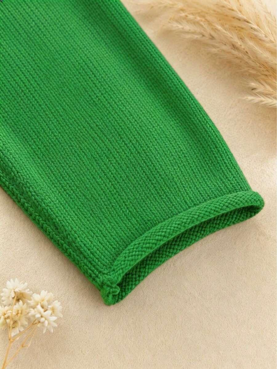 SHEIN ZIELONY SWETER DŁUGI RĘKAW S06__XL