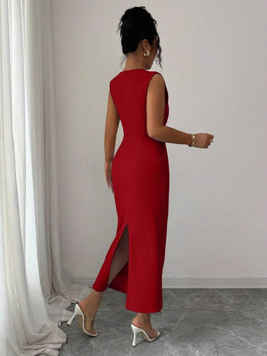 ELENZGA CZERWONA MIDI SUKIENKA S06__M