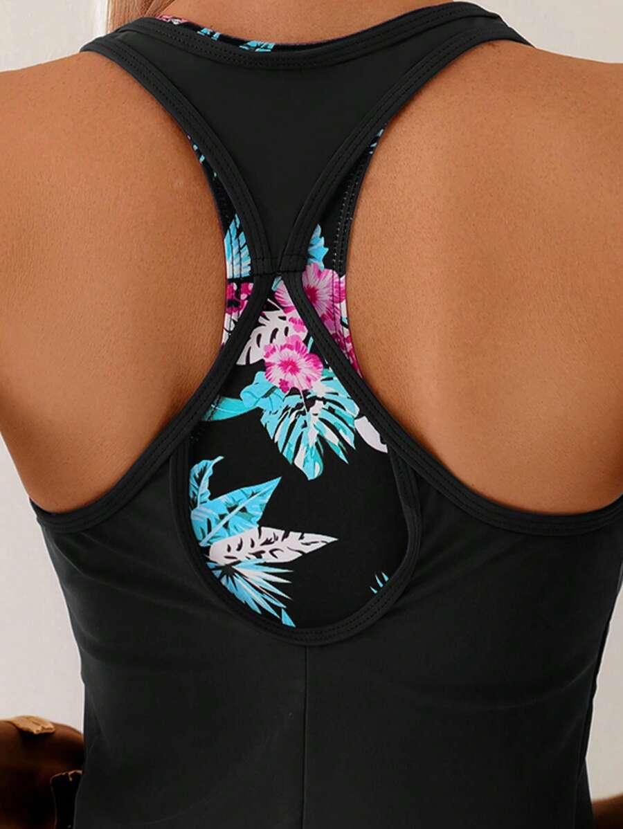 SHEIN DWUCZĘŚCIOWY STRÓJ KĄPIELOWY KOSZULKA S09__L