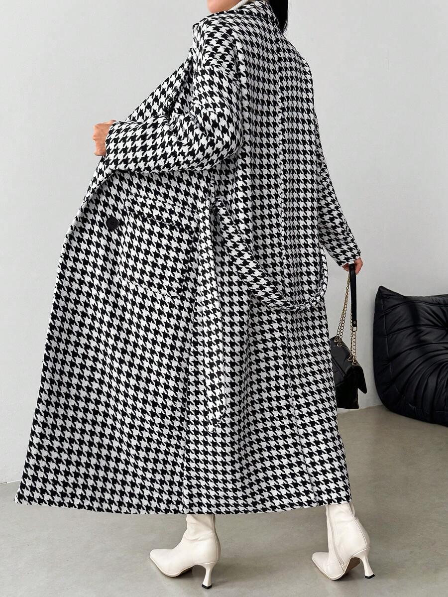 SHEIN KLASYCZNY PŁASZCZ KONTRAST W01__XL