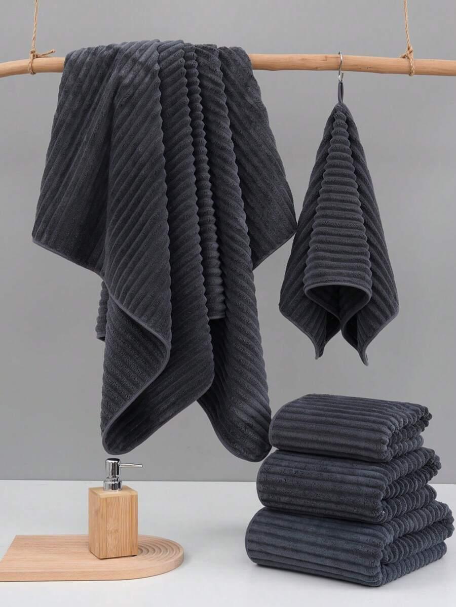SHEIN SZARY RĘCZNIK KĄPIELOWY S07__50X90