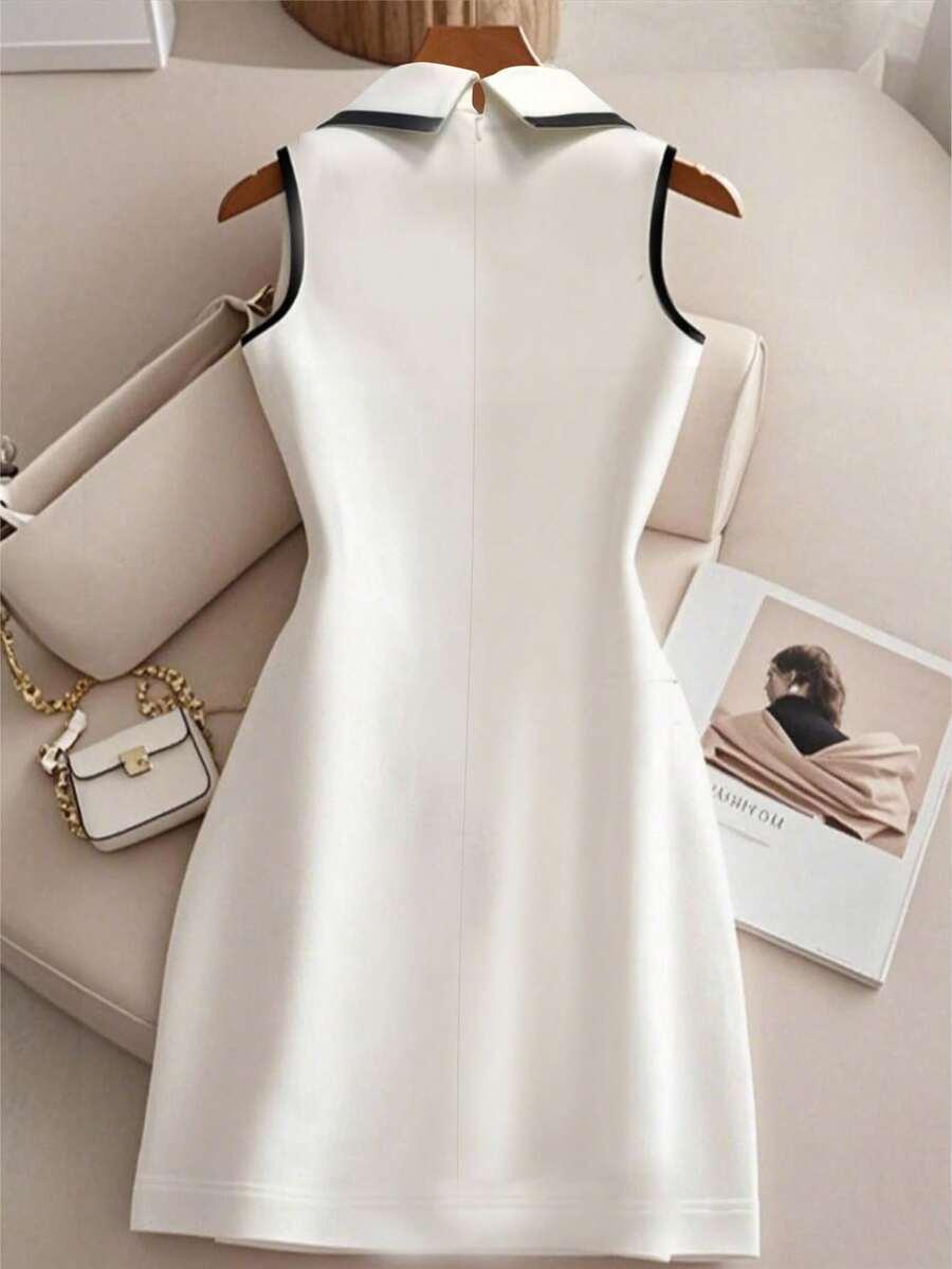 SHEIN BIAŁA MINI SUKIENKA WZÓR S06__M