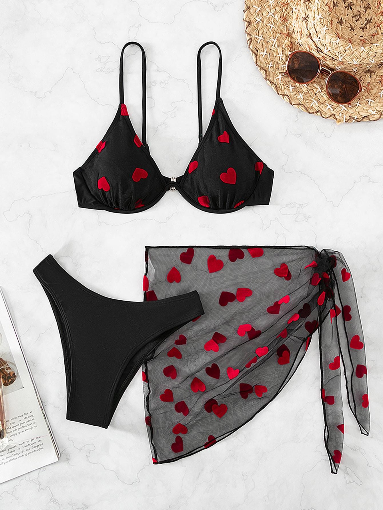 SHEIN DWUCZĘŚCIOWY STRÓJ KĄPIELOWY PAREO S06__M