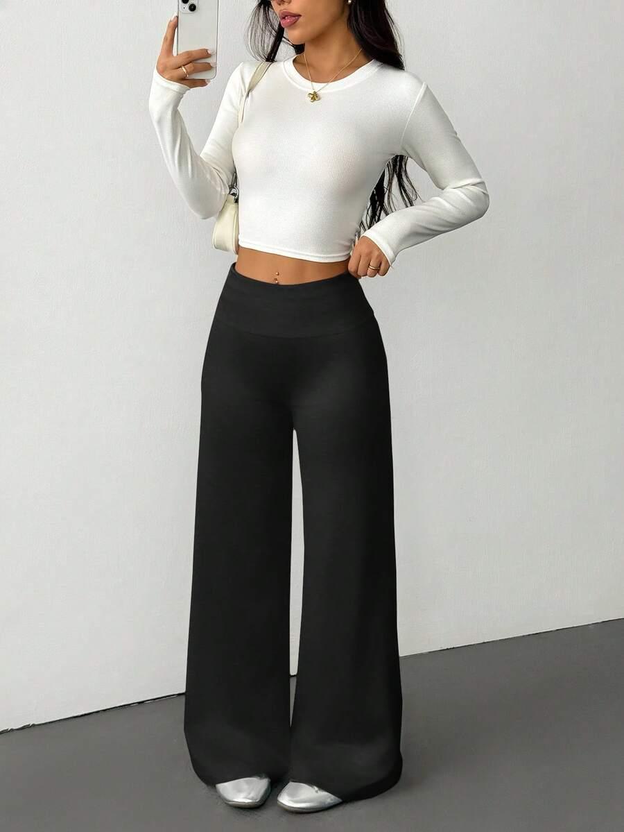 SHEIN CZARNE SPODNIE CASUAL S09__M
