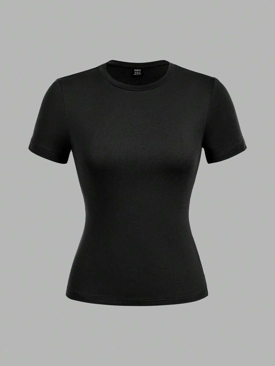 SHEIN T-SHIRT OKRĄGŁY DEKOLT 2-PACK PK01__L