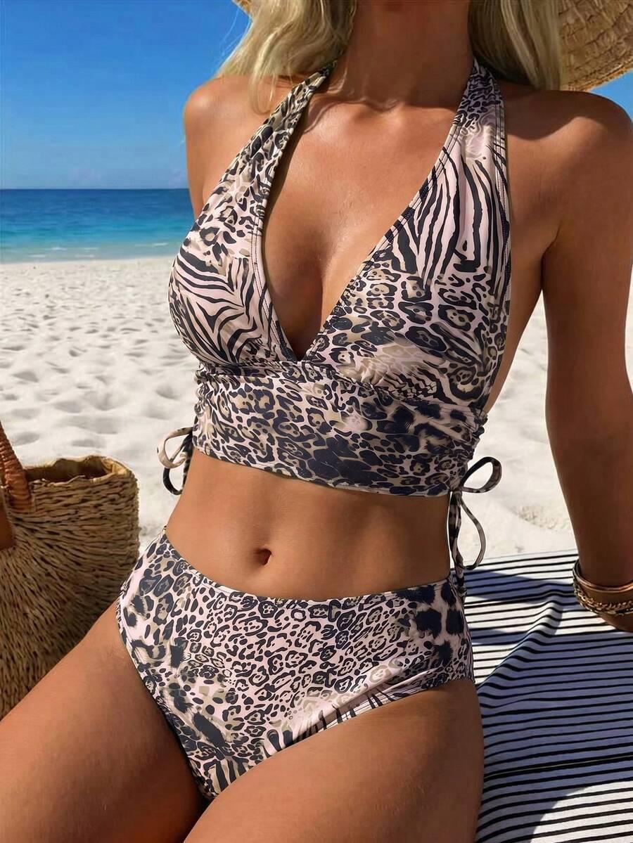 SWIM LUSHOIRE DWUCZĘŚCIOWY STRÓJ KĄPIELOWY ANIMAL PRINT S09__M