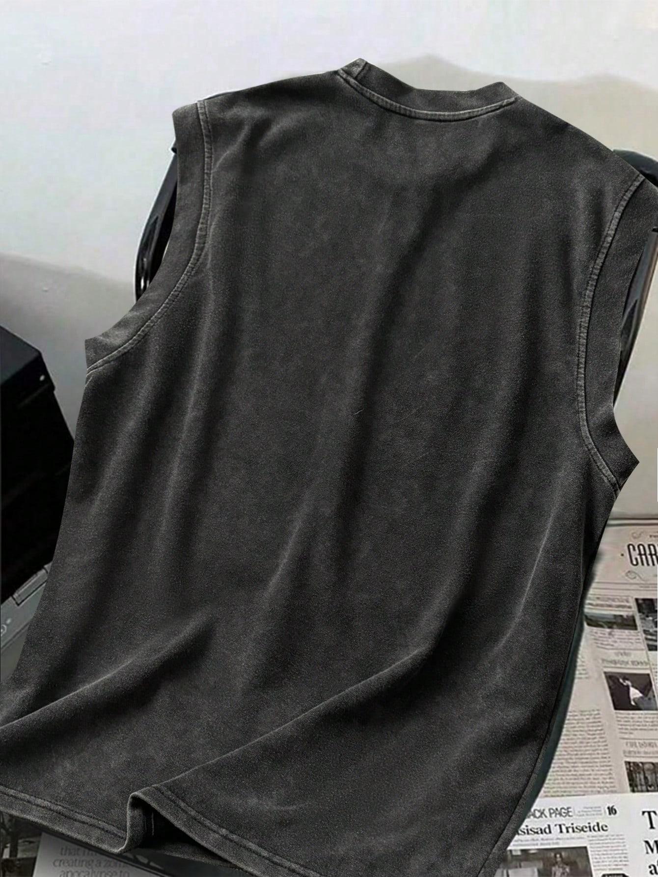 SHEIN SZARA KOSZULKA BEZ RĘKAWÓW S06__L