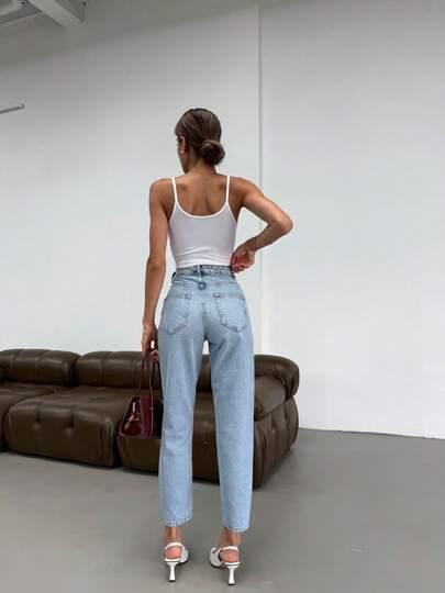 SHEIN NIEBIESKIE SPODNIE JEANS S06__M