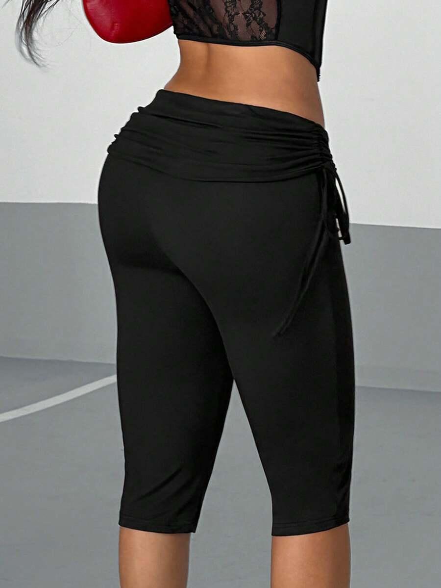 SHEIN CZARNE LEGGINSY NISKI STAN S06__L