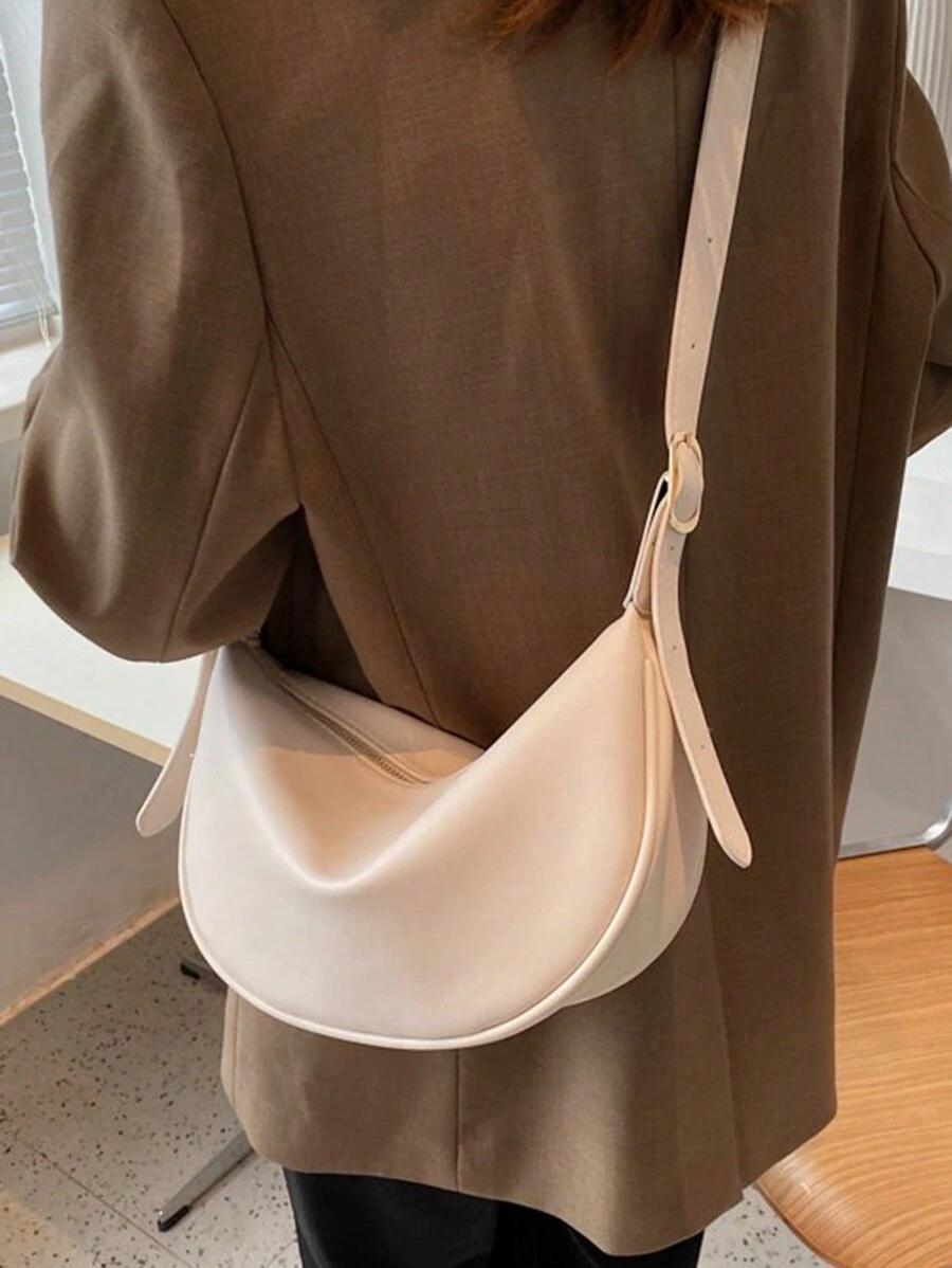 SHEIN KREMOWA TOREBKA IMITACJA SKÓRY S07__28X18CM