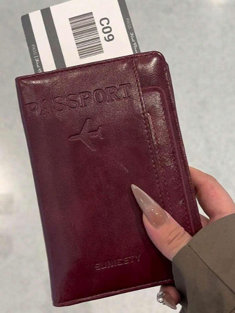 SHEIN BRĄZOWE ETUI NA PASZPORT S07