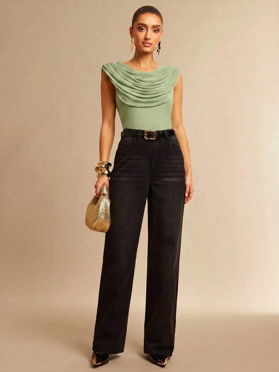 SHEIN SIATECZKOWE ZIELONY BODY S09__M