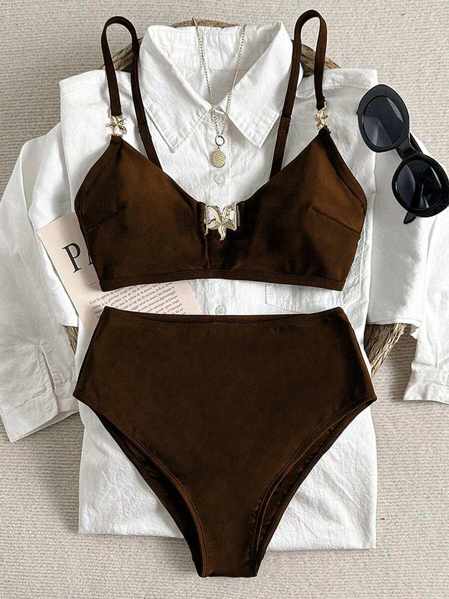 SHEIN DWUCZĘŚCIOWY STRÓJ KĄPIELOWY S09__L