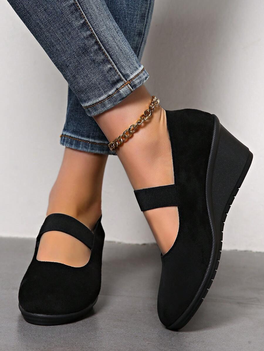 SHEIN CZARNE CZÓŁENKA KOTURN S06__38