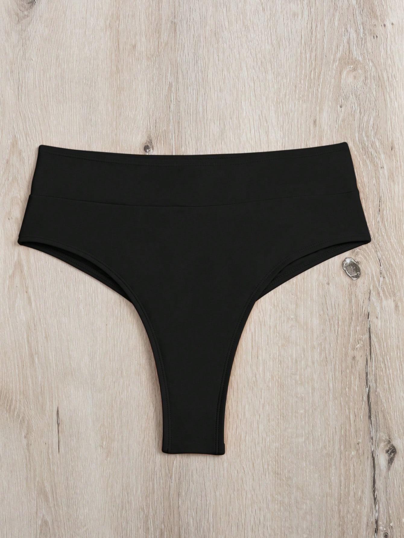 SWIM BASICS CZARNE STRINGI DÓŁ OD BIKINI S09__M
