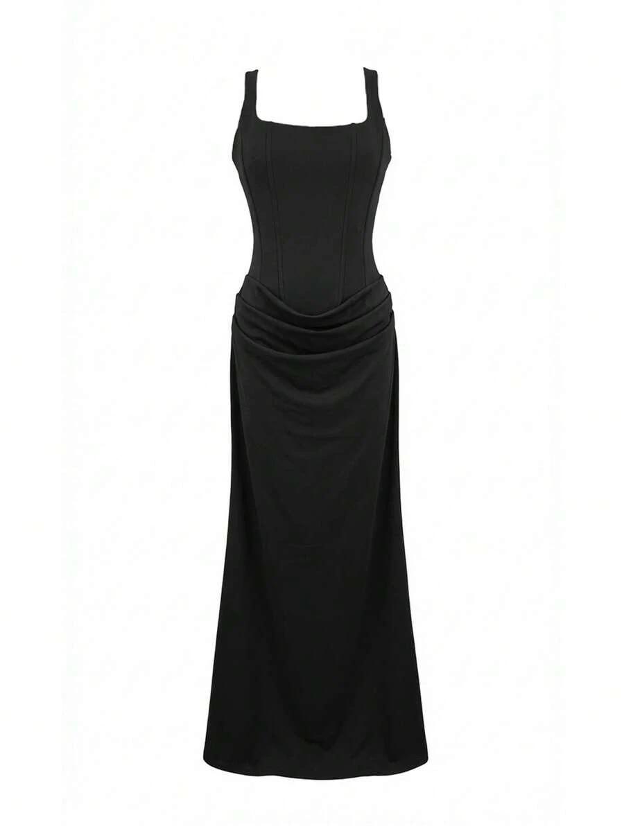 SHEIN CZARNA MAXI SUKIENKA S06__M