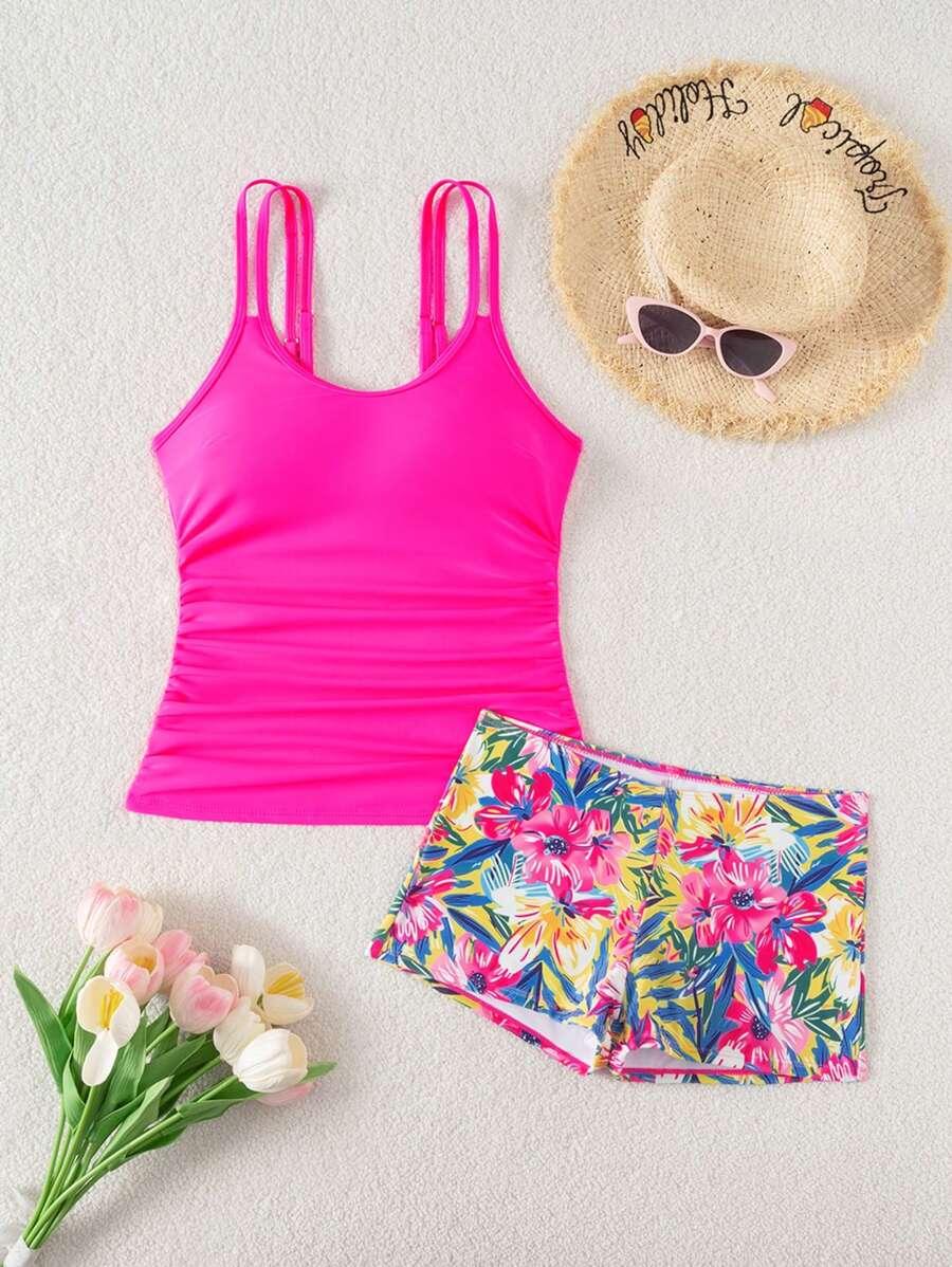 SHEIN DWUCZĘŚCIOWY STRÓJ KĄPIELOWY S09__L