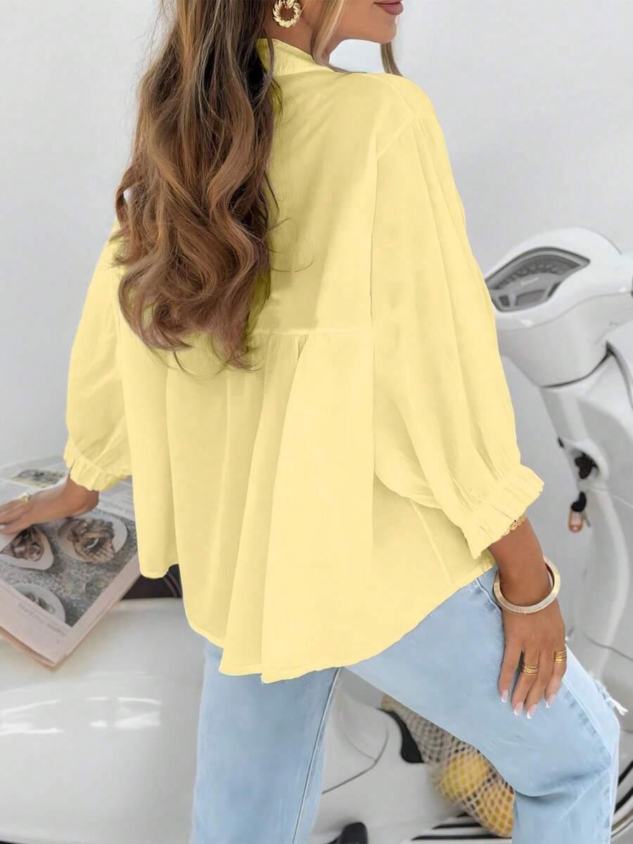 SHEIN ŻÓŁTA BLUZKA GUZIKI S09__48