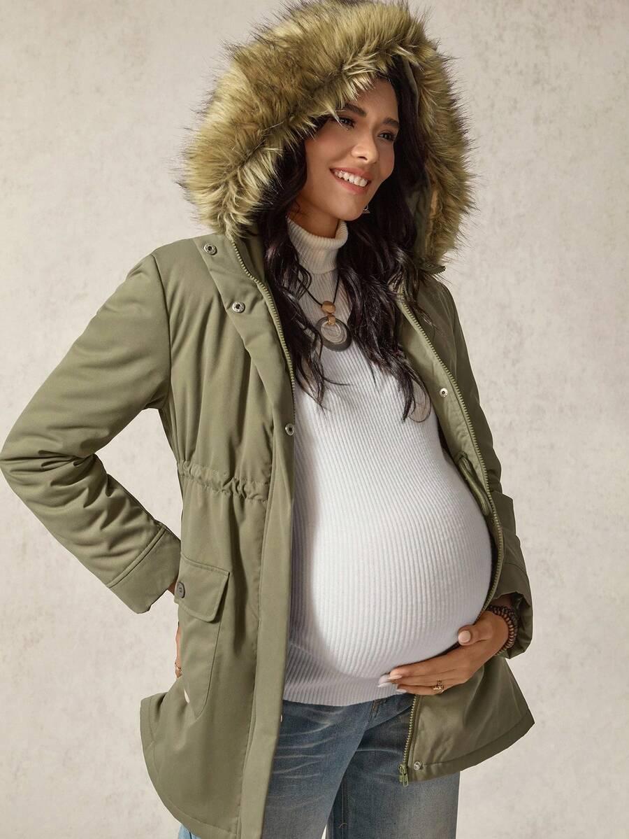 BOHO MAMA ZIELONA KURTKA CIĄŻOWA W01__XL