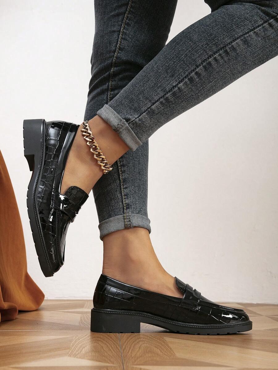 SHEIN CZARNE MOKASYNY CASUAL S06__37