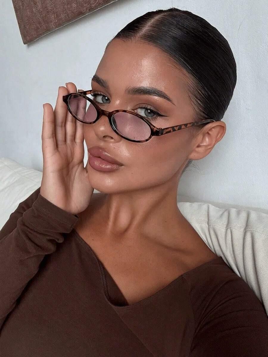 SHEIN OKULARY ZERÓWKI ANIMAL PRINT S07