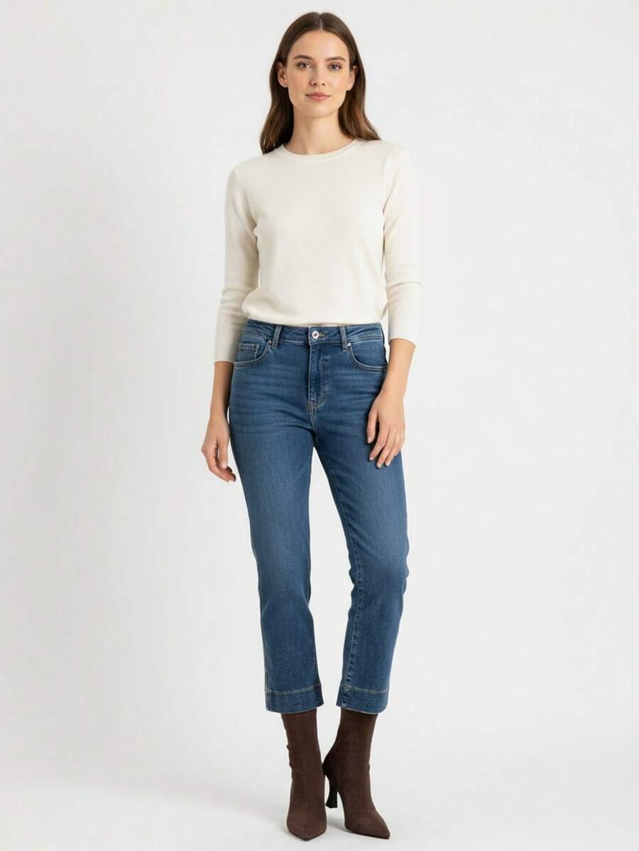 SHEIN BRĄZOWE BOTKI IMITACJA ZAMSZU W01__38