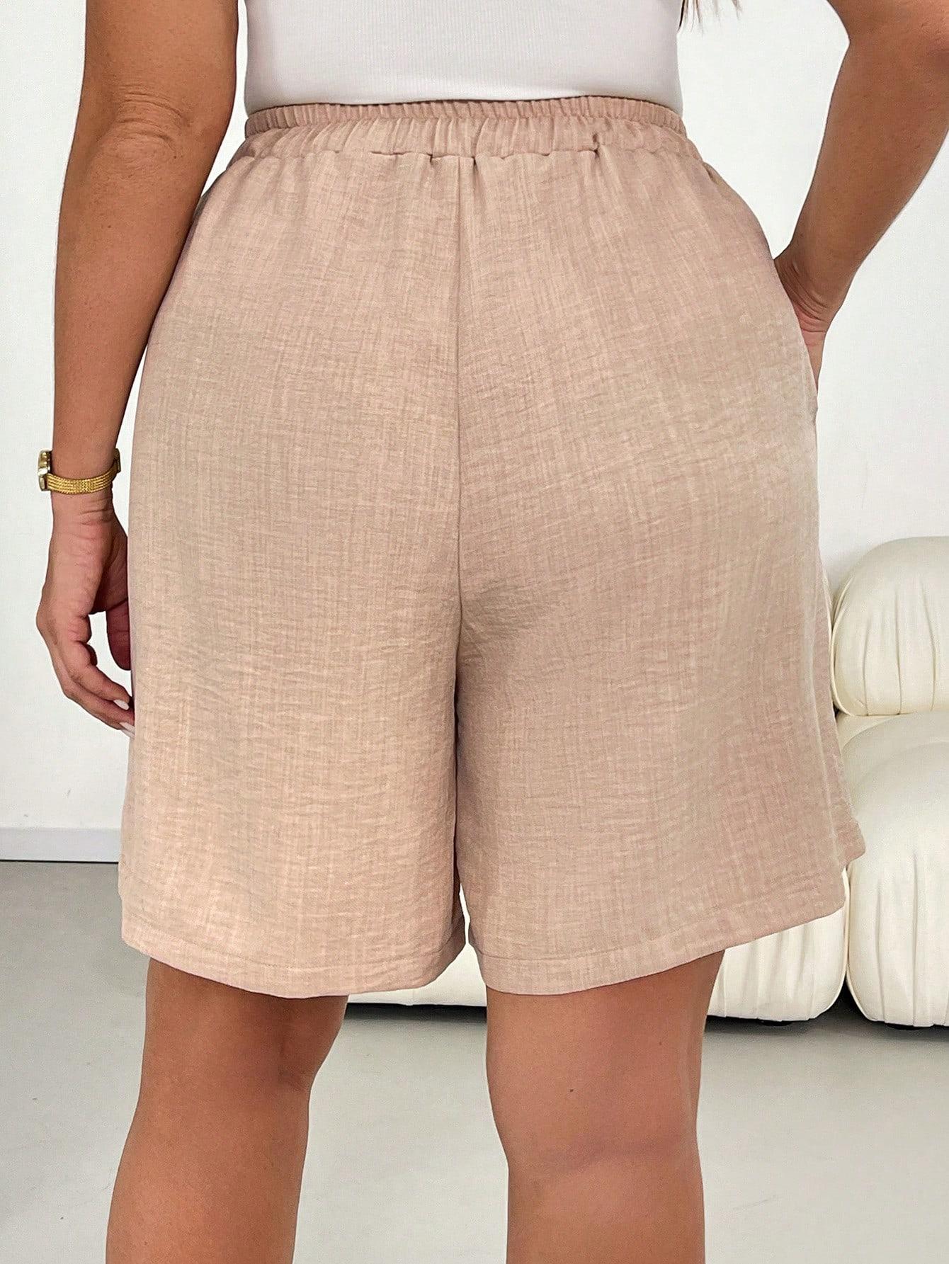 SHEIN BEŻOWE SPODENKI CASUAL S06__XXL