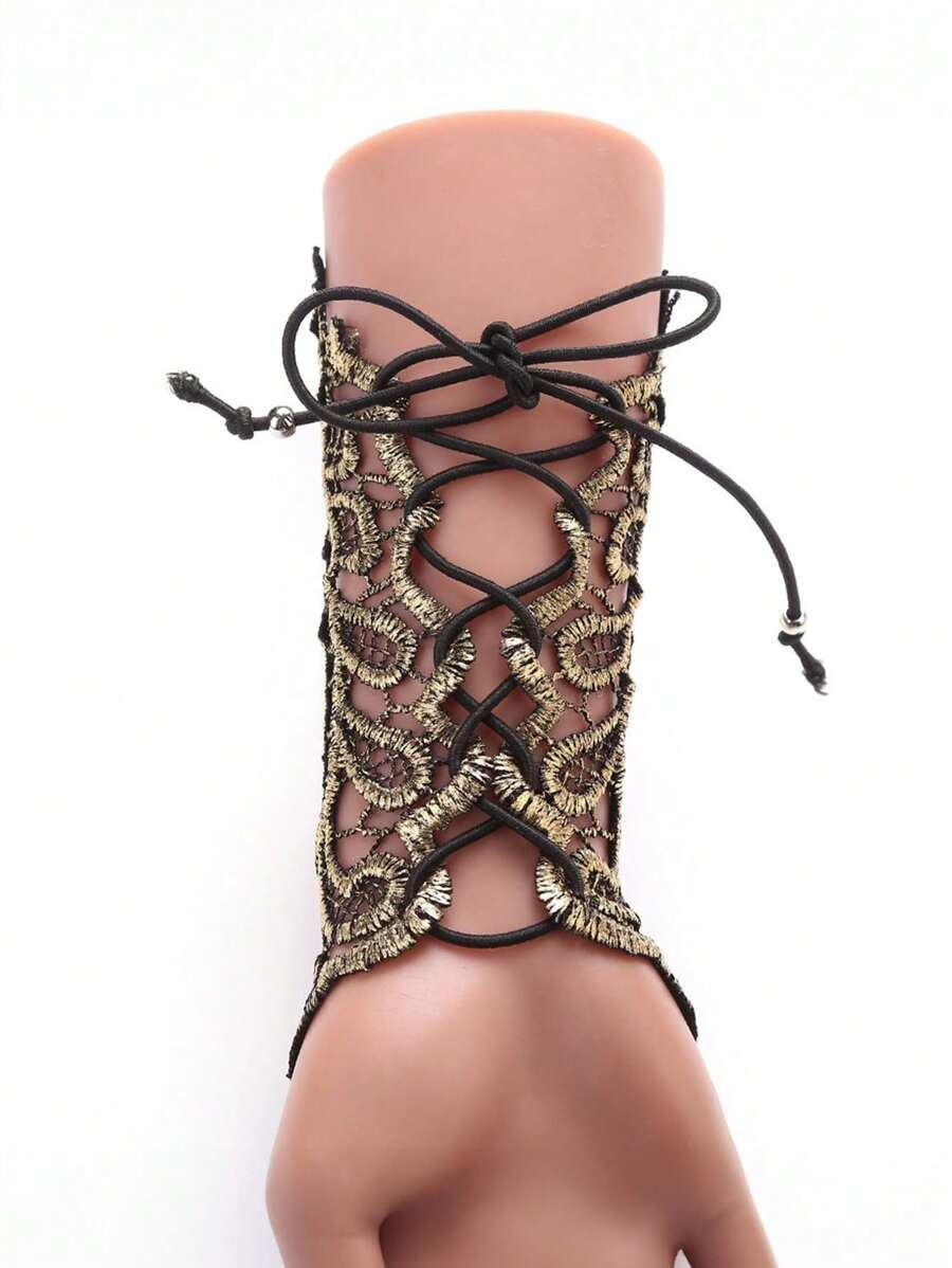 SHEIN WIĄZANA RĘKAWICZKA ZDOBIENIE S07