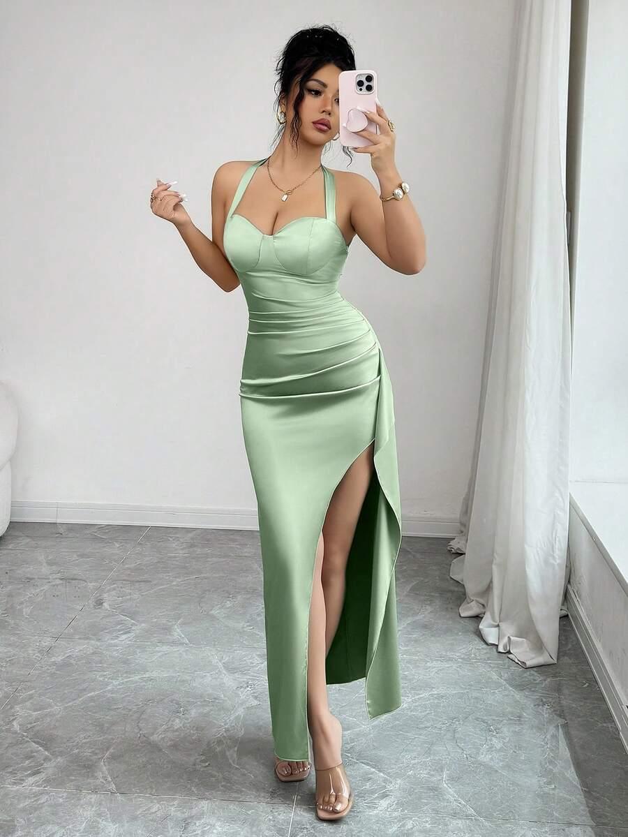 ABYOXI ZIELONA MAXI SUKIENKA S06__M