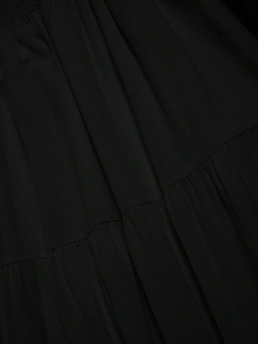SHEIN CZARNA MAXI SPÓDNICA S06__M