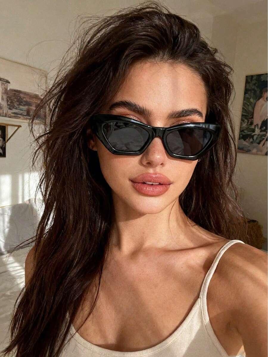 SHEIN CZARNE OKULARY PRZECIWSŁONECZNE S07