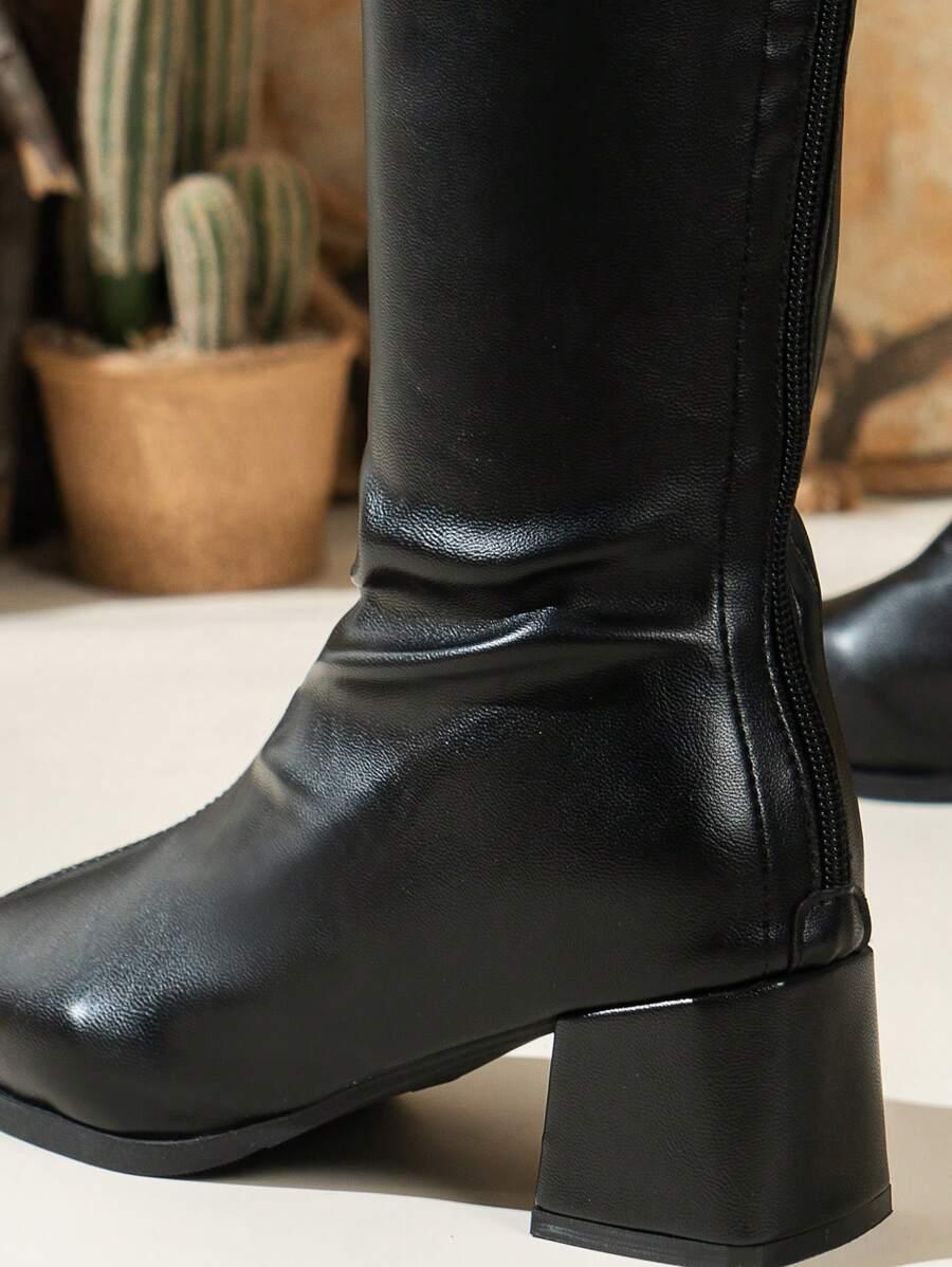 SHEIN CZARNE KOZAKI IMITACJA SKÓRY W01__39