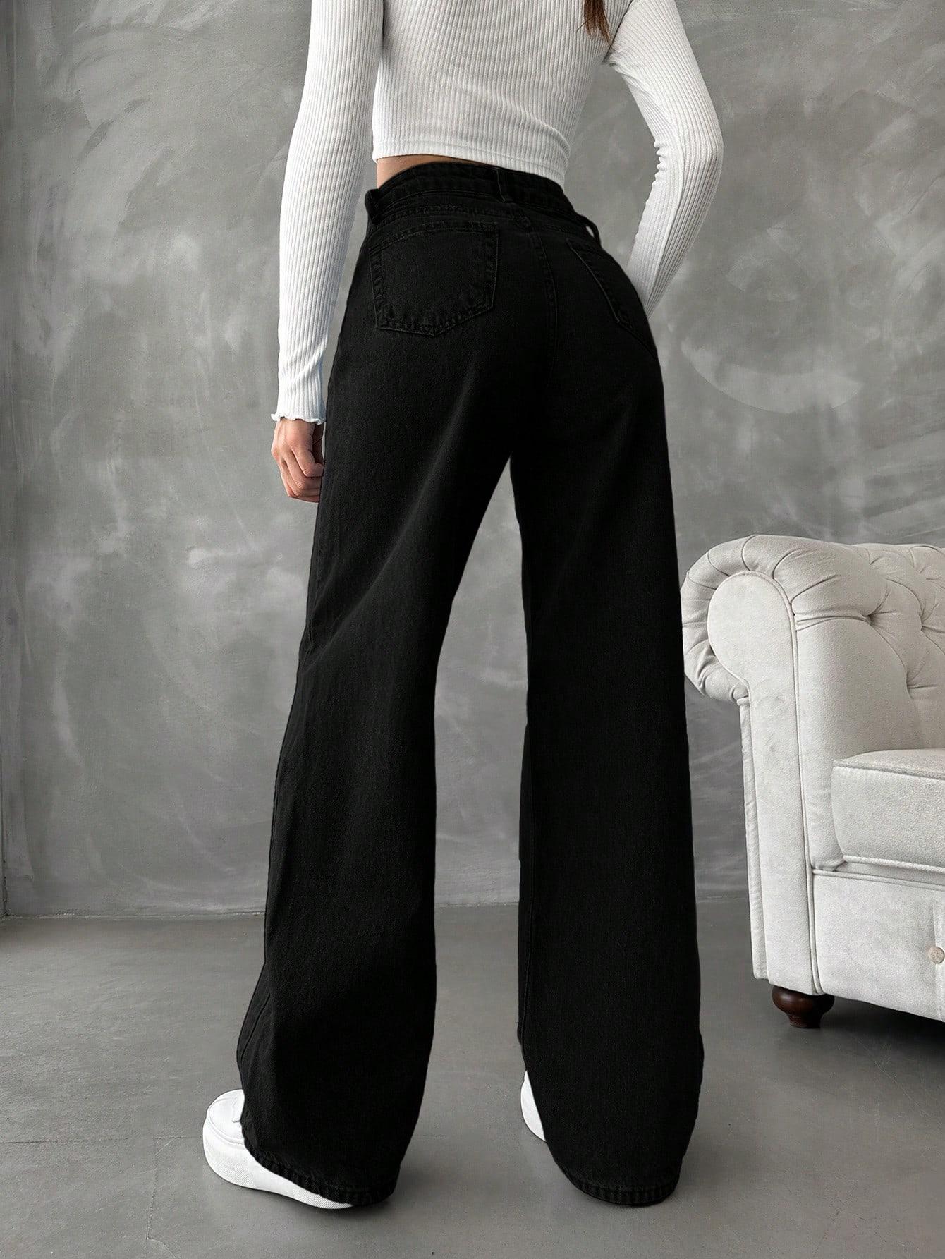 SHEIN CZARNE SPODNIE JEANS S06__M
