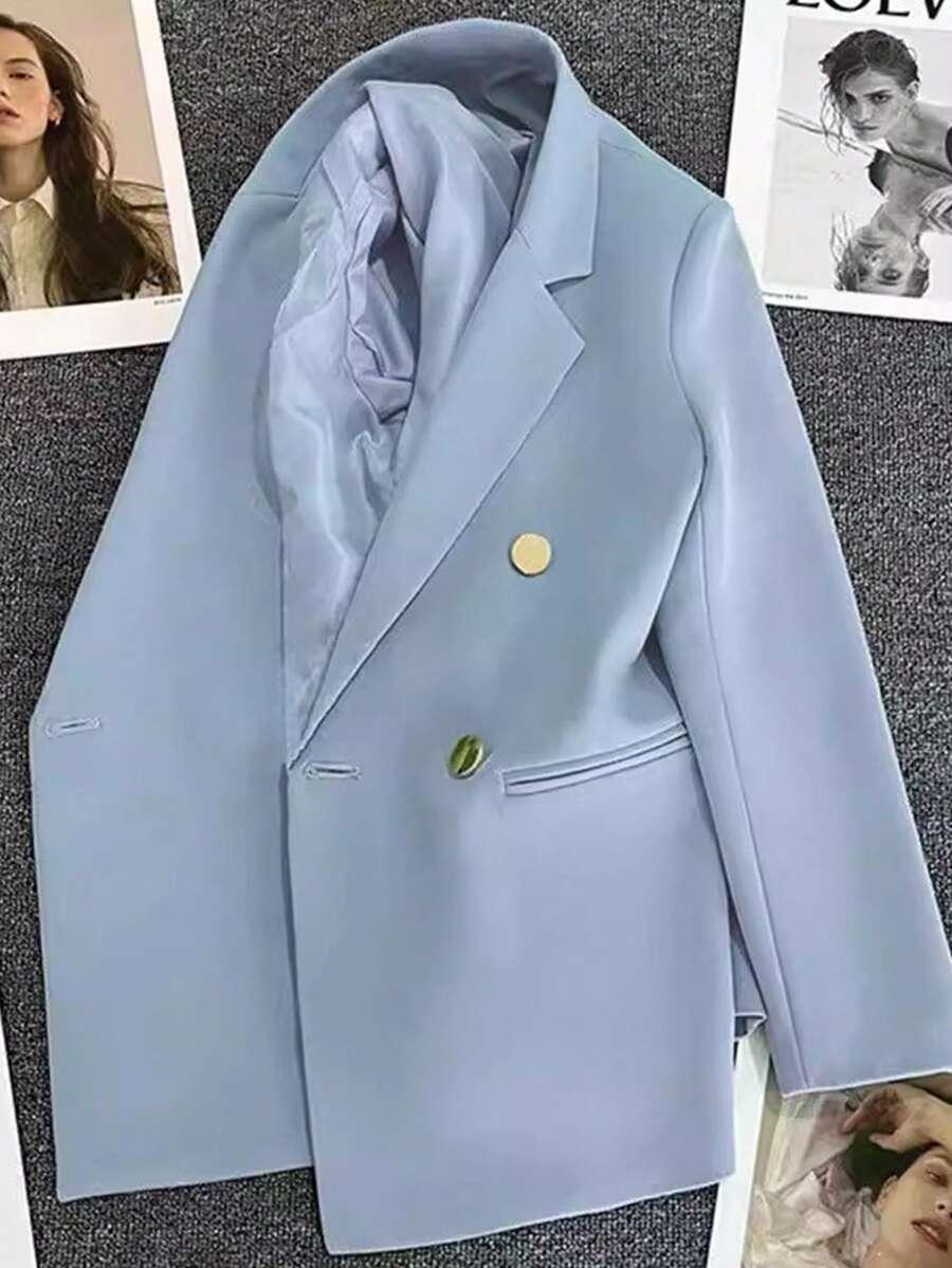SHEIN NIEBIESKA MARYNARKA GUZIKI S06__S