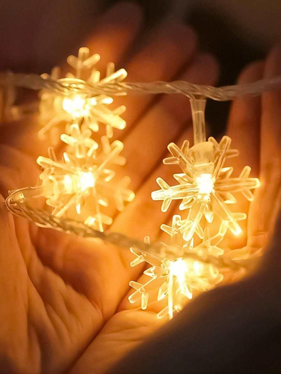 TECKWE LAMPKI LED PŁATKI ŚNIEGU BDD__3M