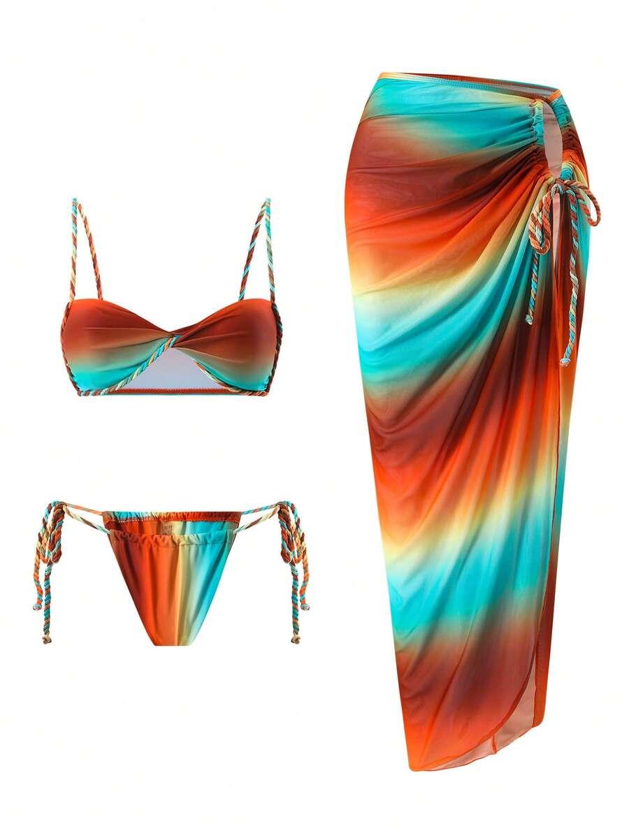 SWIM SXY DWUCZĘŚCIOWY STRÓJ KĄPIELOWY PAREO KOMPLET S09__L
