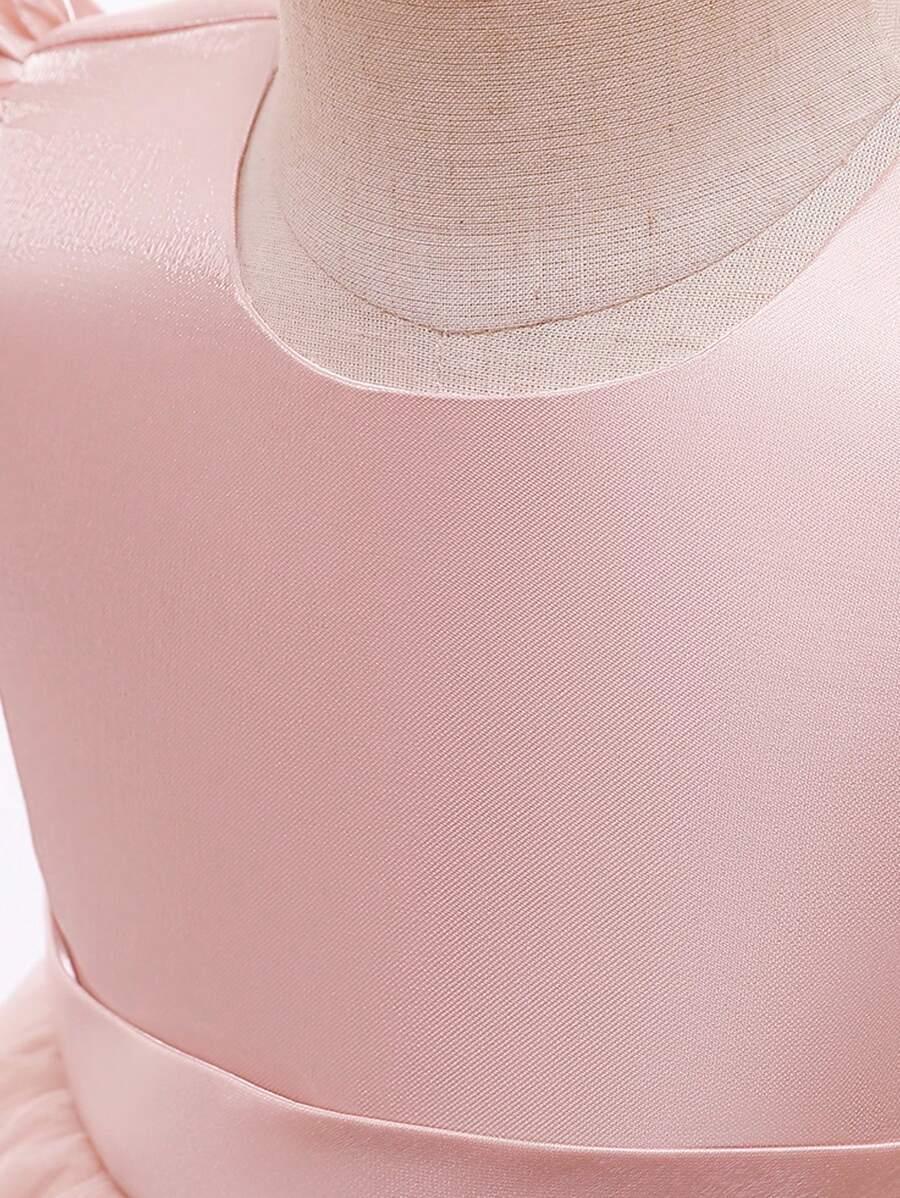 SHEIN RÓŻOWA SUKIENKA KOKARDA S06__80/86
