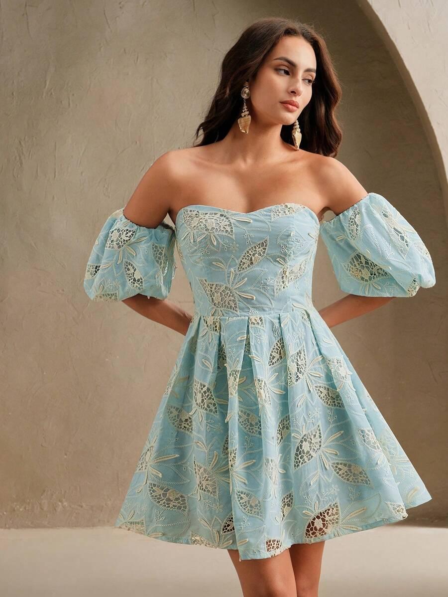 SHEIN NIEBIESKA MINI SUKIENKA S06__XXL